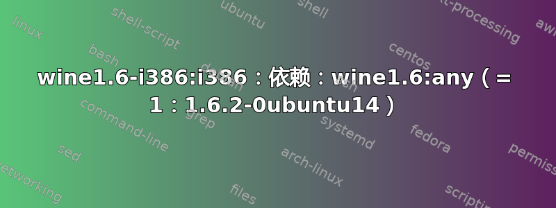 wine1.6-i386:i386：依赖：wine1.6:any（= 1：1.6.2-0ubuntu14）