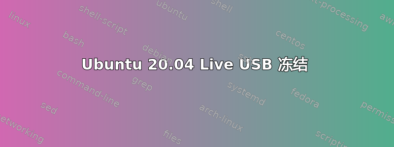 Ubuntu 20.04 Live USB 冻结