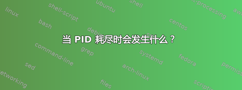 当 PID 耗尽时会发生什么？