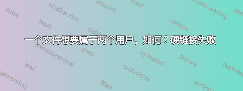 一个文件想要属于两个用户。如何？硬链接失败