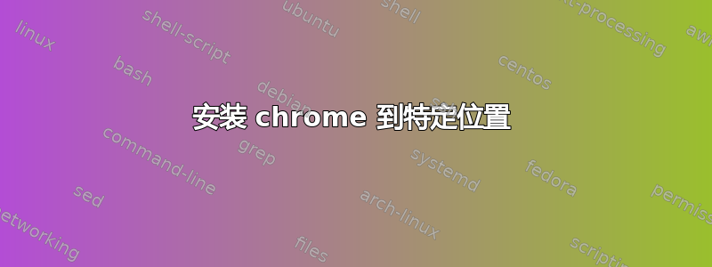 安装 chrome 到特定位置