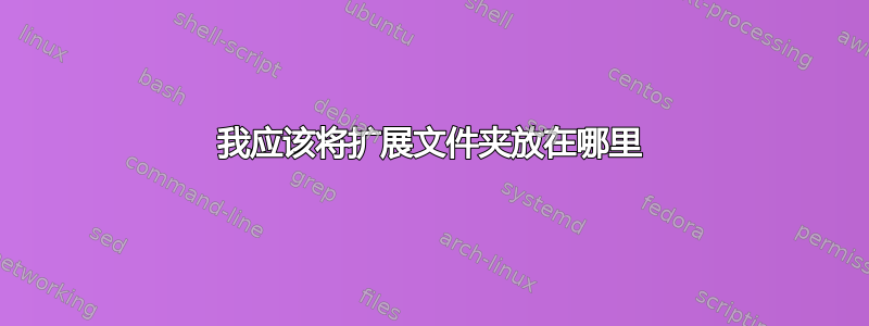 我应该将扩展文件夹放在哪里