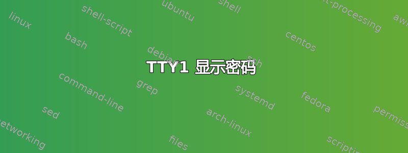 TTY1 显示密码