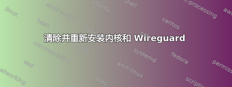 清除并重新安装内核和 Wireguard