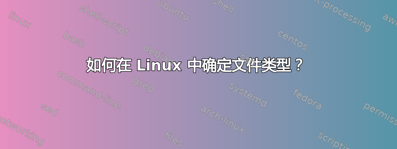 如何在 Linux 中确定文件类型？