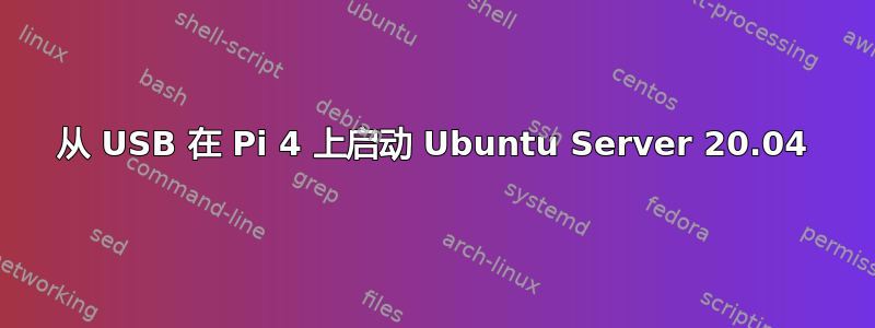 从 USB 在 Pi 4 上启动 Ubuntu Server 20.04