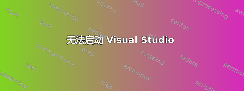 无法启动 Visual Studio