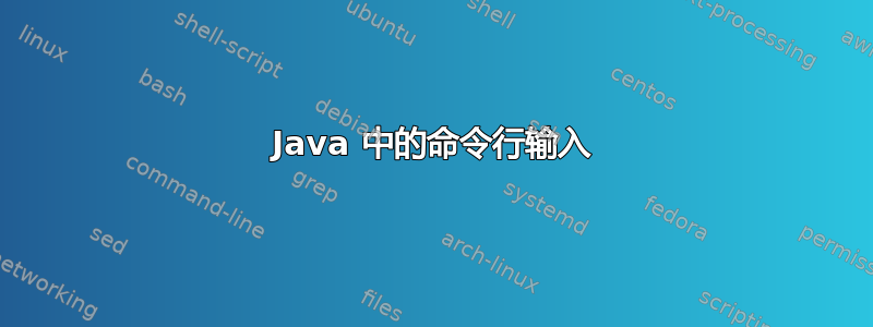 Java 中的命令行输入