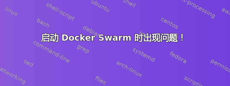 启动 Docker Swarm 时出现问题！