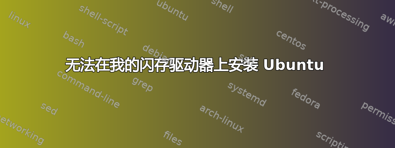 无法在我的闪存驱动器上安装 Ubuntu