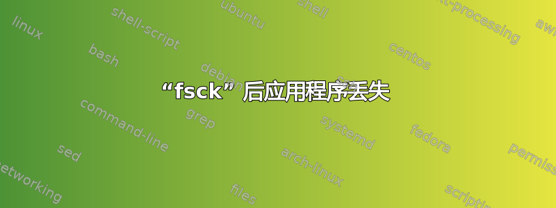 “fsck” 后应用程序丢失