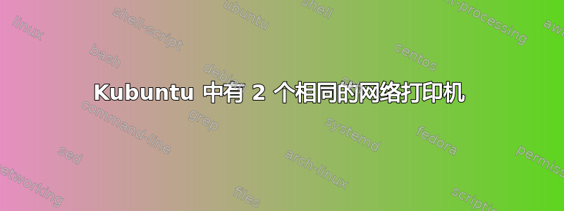 Kubuntu 中有 2 个相同的网络打印机