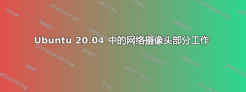 Ubuntu 20.04 中的网络摄像头部分工作