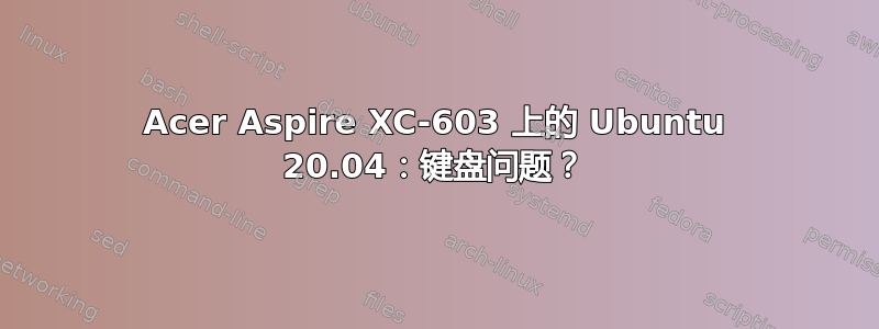 Acer Aspire XC-603 上的 Ubuntu 20.04：键盘问题？