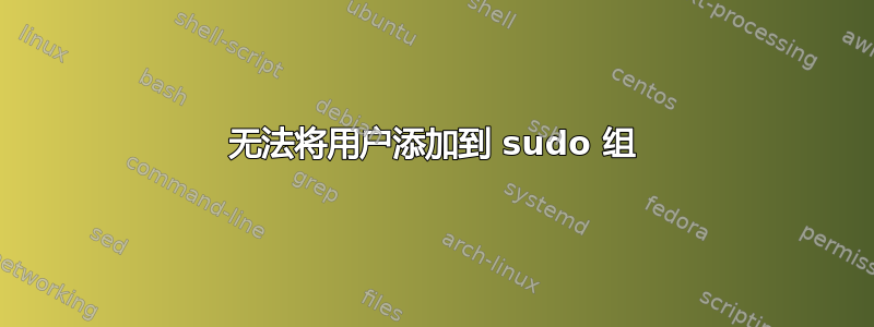 无法将用户添加到 sudo 组