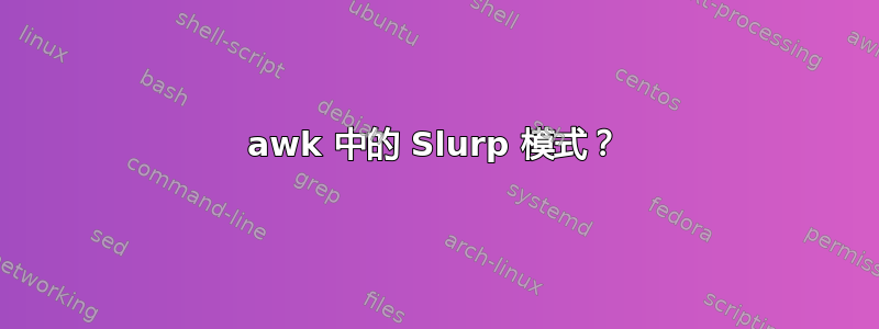 awk 中的 Slurp 模式？