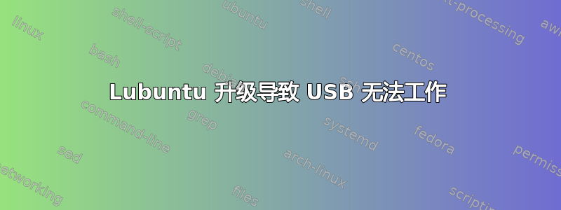 Lubuntu 升级导致 USB 无法工作