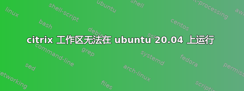 citrix 工作区无法在 ubuntu 20.04 上运行