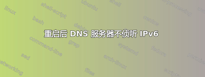 重启后 DNS 服务器不侦听 IPv6