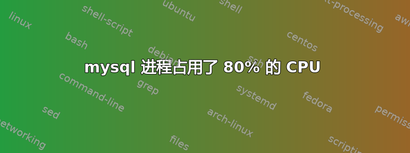 mysql 进程占用了 80% 的 CPU