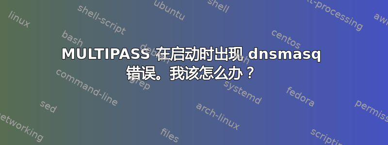 MULTIPASS 在启动时出现 dnsmasq 错误。我该怎么办？