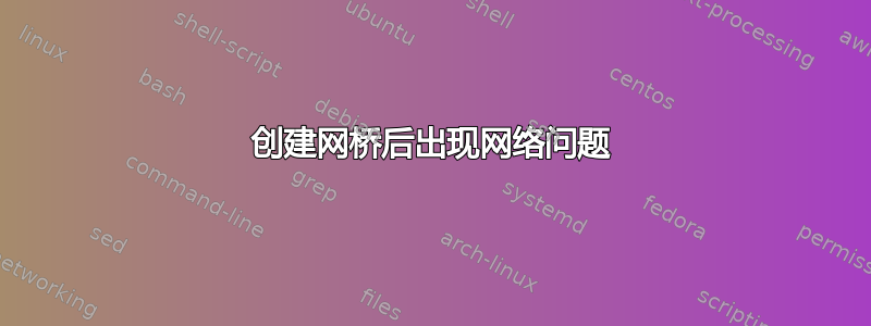 创建网桥后出现网络问题