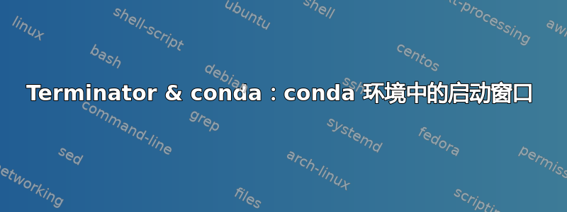 Terminator & conda：conda 环境中的启动窗口