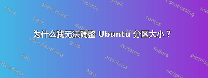 为什么我无法调整 Ubuntu 分区大小？