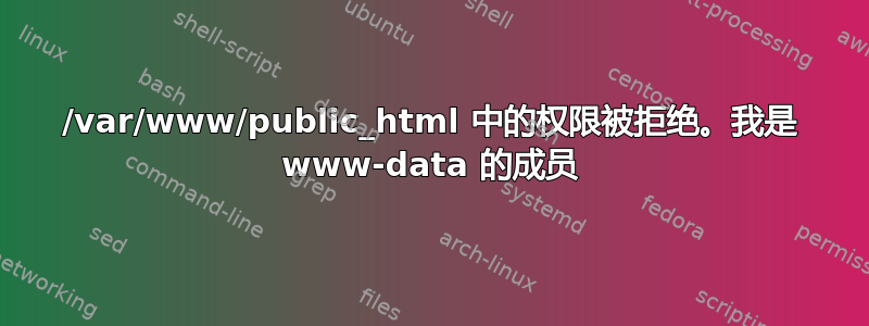 /var/www/public_html 中的权限被拒绝。我是 www-data 的成员