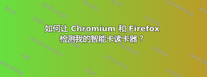 如何让 Chromium 和 Firefox 检测我的智能卡读卡器？