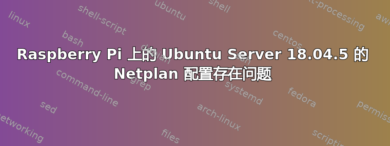 Raspberry Pi 上的 Ubuntu Server 18.04.5 的 Netplan 配置存在问题