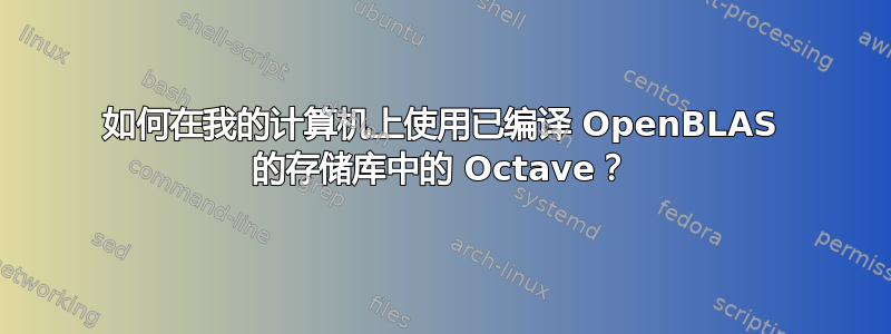 如何在我的计算机上使用已编译 OpenBLAS 的存储库中的 Octave？