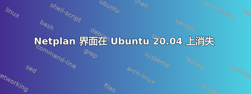 Netplan 界面在 Ubuntu 20.04 上消失