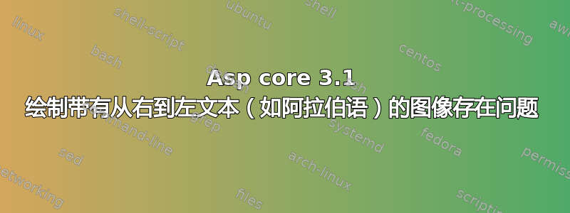 Asp core 3.1 绘制带有从右到左文本（如阿拉伯语）的图像存在问题