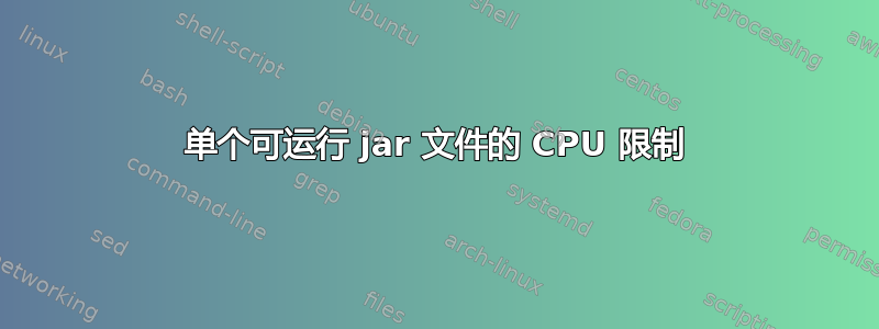 单个可运行 jar 文件的 CPU 限制