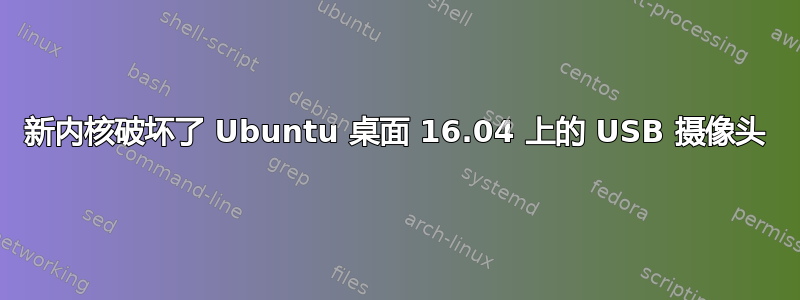 新内核破坏了 Ubuntu 桌面 16.04 上的 USB 摄像头