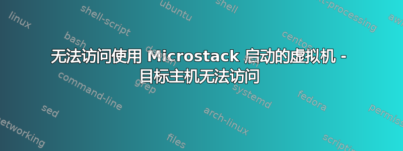 无法访问使用 Microstack 启动的虚拟机 - 目标主机无法访问