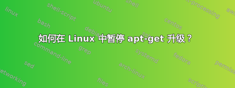 如何在 Linux 中暂停 apt-get 升级？