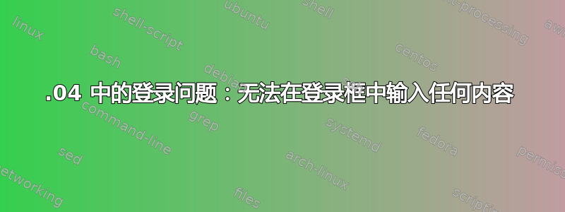 20.04 中的登录问题：无法在登录框中输入任何内容