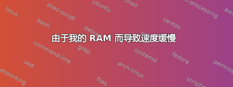 由于我的 RAM 而导致速度缓慢 