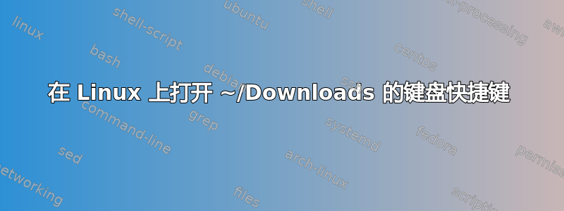 在 Linux 上打开 ~/Downloads 的键盘快捷键