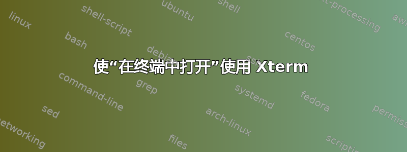 使“在终端中打开”使用 Xterm