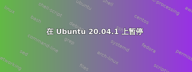 在 Ubuntu 20.04.1 上暂停