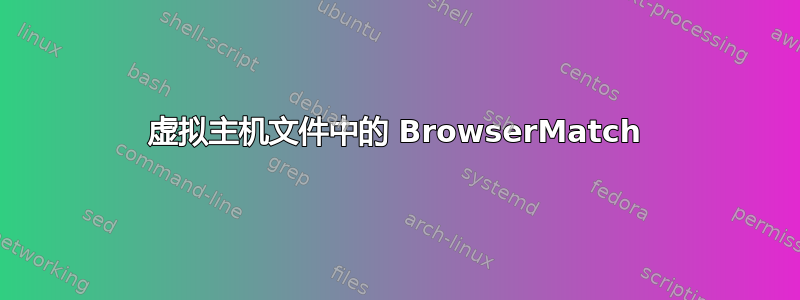 虚拟主机文件中的 BrowserMatch