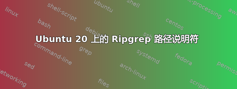 Ubuntu 20 上的 Ripgrep 路径说明符