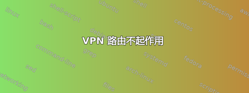 VPN 路由不起作用