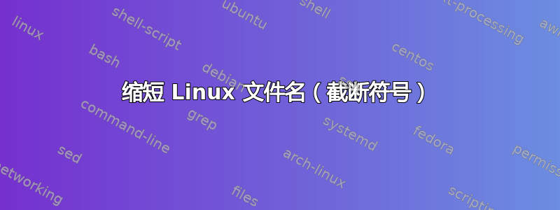 缩短 Linux 文件名（截断符号）