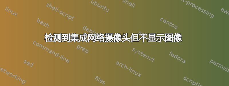 检测到集成网络摄像头但不显示图像