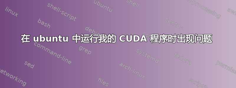 在 ubuntu 中运行我的 CUDA 程序时出现问题