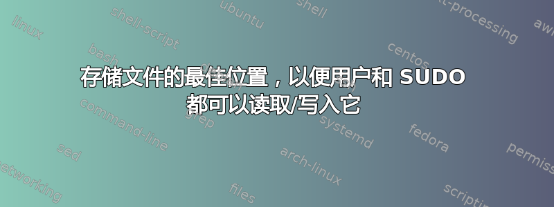 存储文件的最佳位置，以便用户和 SUDO 都可以读取/写入它